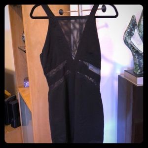 Black see threw mini black sexy dress